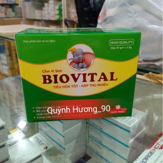 Cốm vi sinh BIOVITAL hộp 30 gói,giải pháp cho chứng tiêu hoá kém của trẻ nhỏ