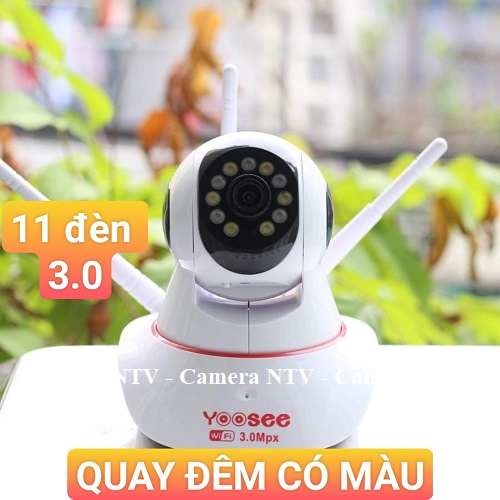 CAMERA YOOSEE 3 RÂU 8 LED HD1080 - 2.0Mps - QUAY ĐÊM CÓ MÀU KHI BẬT ĐÈN LED CHIẾU SÁNG