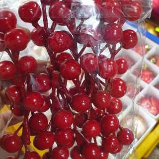 COMBO 5 Chùm quả cherry trang trí đỏ