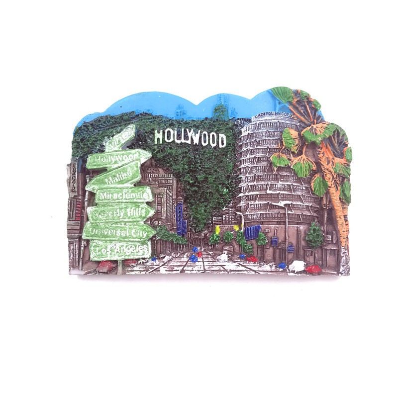 Nam Châm Dán Tủ Lạnh Tùy Chỉnh us hollywood Cam-Pu-chia angkor wat las vegas Demark italy Vent