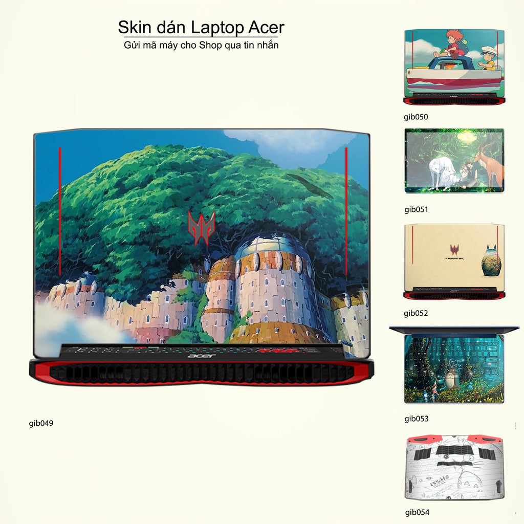 Skin dán Laptop Acer in hình Ghibli photo (inbox mã máy cho Shop)