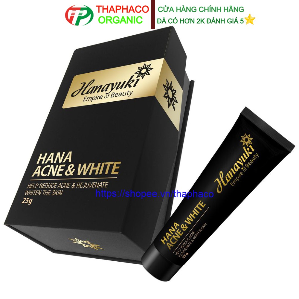 Hana Acne White Tuýp 25gr - Kem Mụn Trắng Da Hanayuki Date 2023