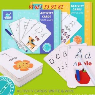 Bộ thẻ viết - xóa học tiếng anh - Toán số