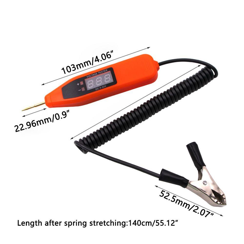 Myrongvn Dụng Cụ Kiểm Tra Mạch Xe Hơi Có Dây Lò Xo Mở Rộng Điện Áp Tự Động Kiểm Tra Ánh Sáng Kỹ Thuật Số