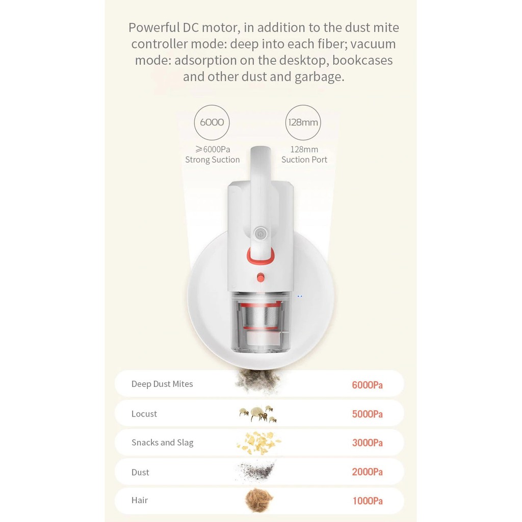 MÁY HÚT BỤI GIƯỜNG NỆM - THẢM - SOFA 3 TRONG 1 DEERMA CM1900/ CM1300