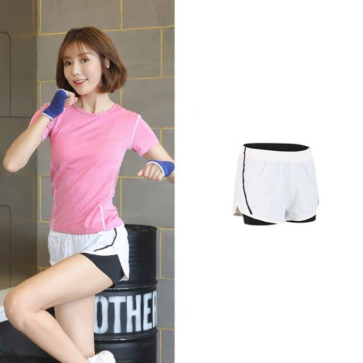 [CÓ BIG SIZE] Quần Tập GYM Nữ 2 Lớp, Quần Tập GYM YOGA Thời Trang