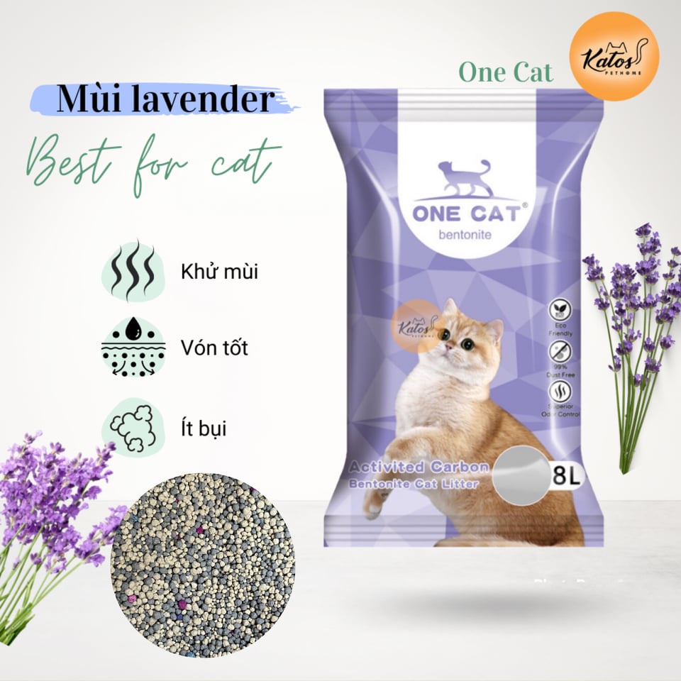 [PHÂN PHỐI] - Cát vệ sinh mèo One Cat Litter 8L/ 4kg - mix than hoạt tính