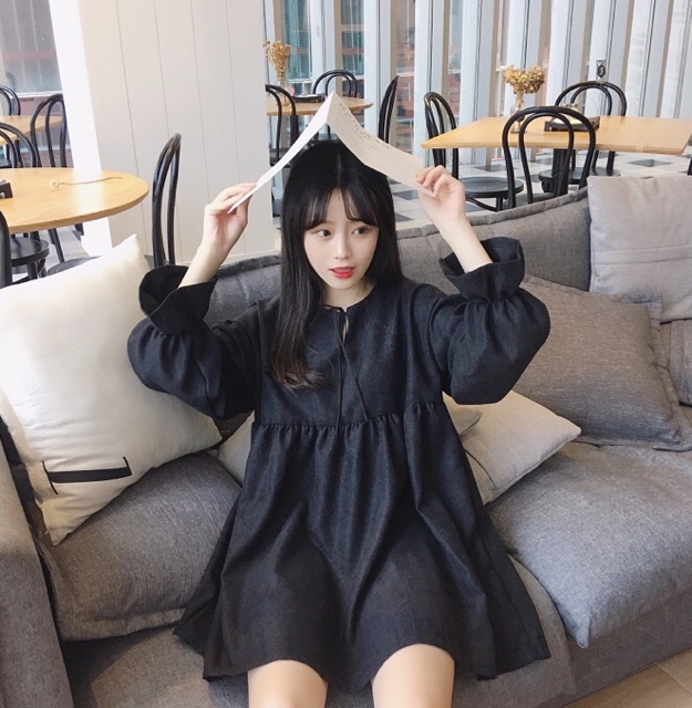 ĐẦM BABYDOLL TAY DÀI ULZZANG CÓ SIZE ĐẠI , BIGSIZE | BigBuy360 - bigbuy360.vn