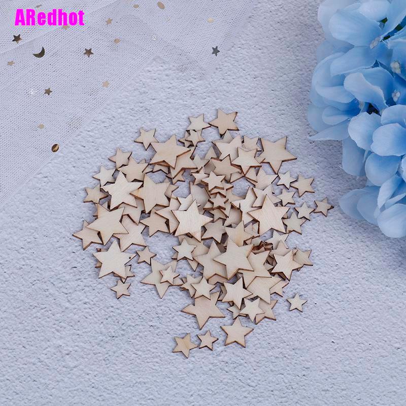 Bộ 100 Ngôi Sao Gỗ Trang Trí Thủ Công