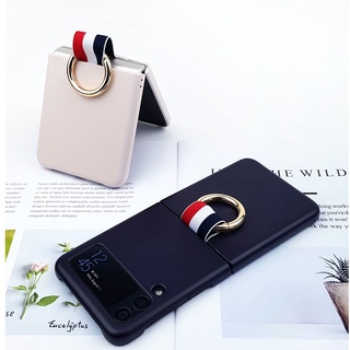 Galaxy Z Flip 3 Flip 2 LTE 5G Ring Color Hard Phone Case Slim Simple Easy Grip