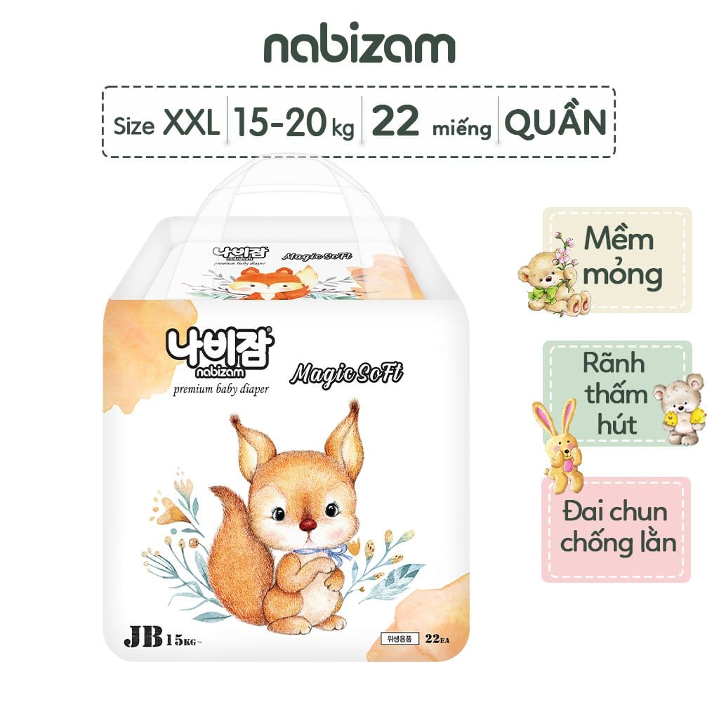 TÃ/BỈM NABIZAM NỘI ĐỊA HÀN CHÍNH HÃNG ULTRA THIN MAGIC SOFT, Mềm Mại, Mỏng Nhẹ Size S44/M40/L36/M32/L30/XL26/XXL22/3XL20