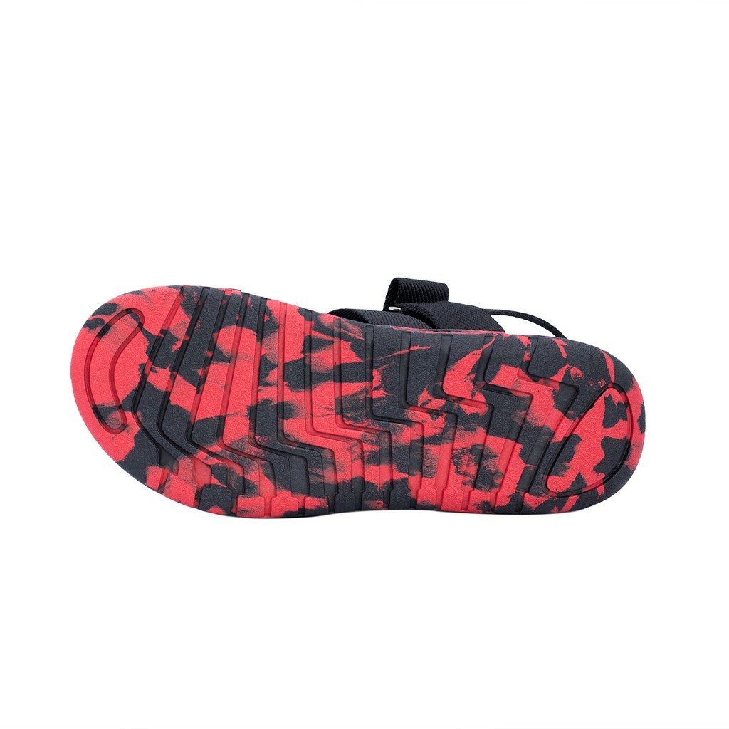 Giày sandal nam nữ FACOTA camo đen đỏ quai dù, đi học [Freeship]