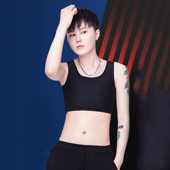 Áo nịt ngực Tomboy có viền ( đen, trắng)