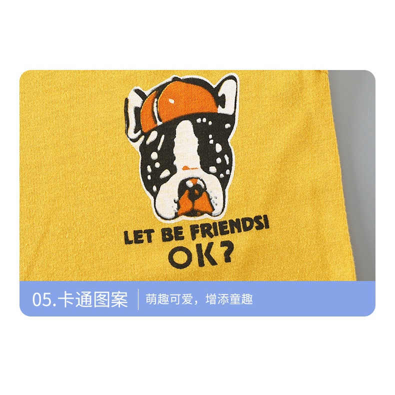 Bộ Áo Sát Nách + Quần Short Cotton In Họa Tiết Hoạt Hình Phong Cách Hàn Quốc Cho Bé 66-130cm