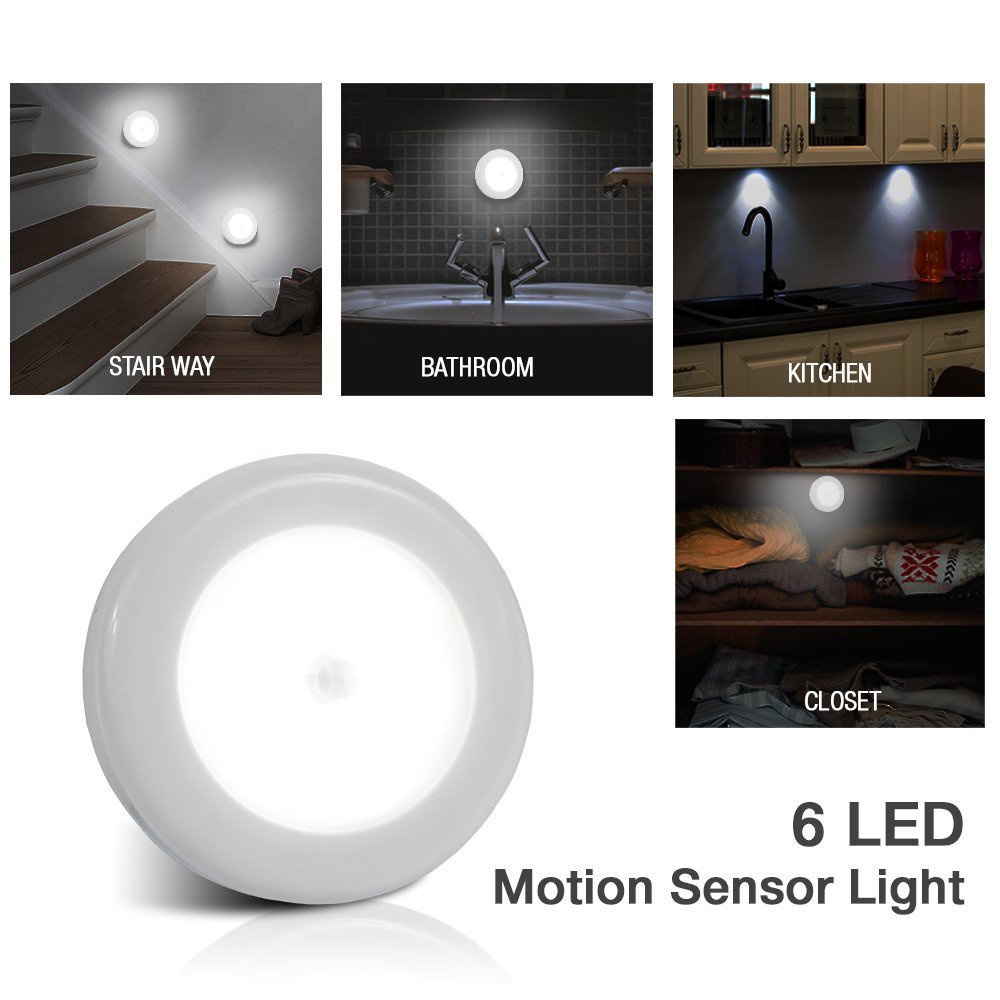 Đèn LED Cảm Biến Chuyển Động Không Dây PIR Chạy Bằng Pin Dùng Cho Tủ Quần Áo / Cầu Thang / Phòng Ngủ / Phòng Tắm