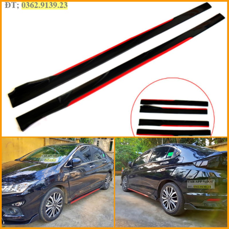 Lip Hông Lip Sườn Honda City Màu Đen Viền Đỏ