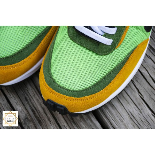 Giày Thể Thao SACAI LDV Waffle Green Yellow Xanh Lá Cây Vàng Logo Cam