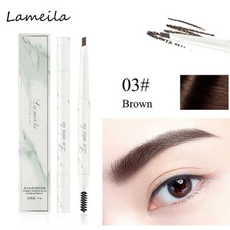 (hàng Mới Về) Chì Kẻ Lông Mày Hai Đầu Vỏ Họa Tiết Đá Cẩm Thạch Lml-lameila 801 | BigBuy360 - bigbuy360.vn