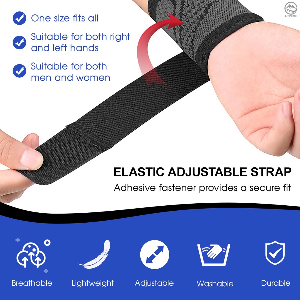 Set 2 đai quấn cổ tay hỗ trợ tập thể thao có thể điều chỉnh