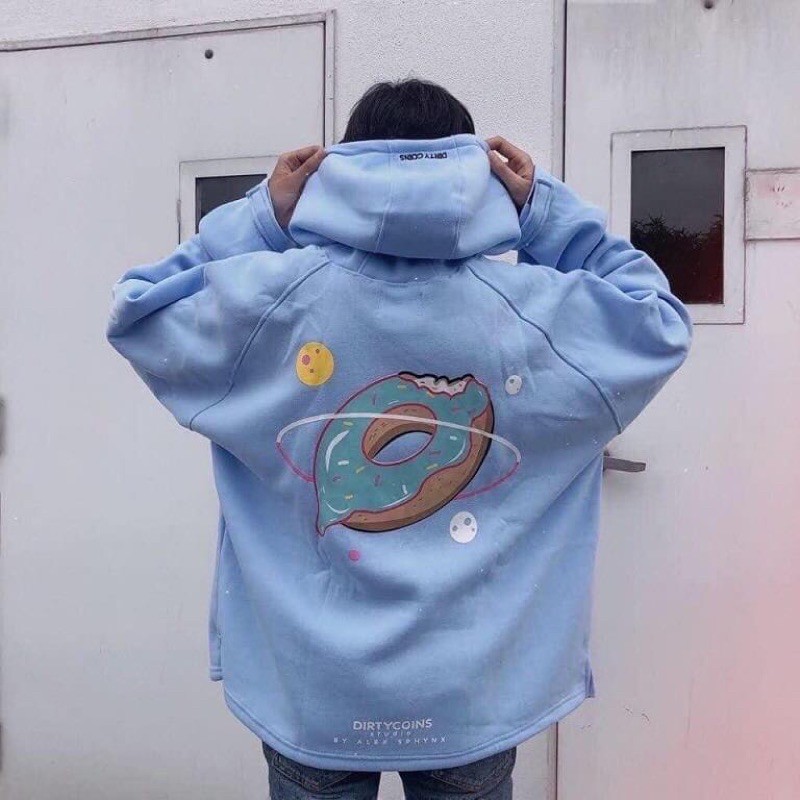Áo hoodie donut xanh