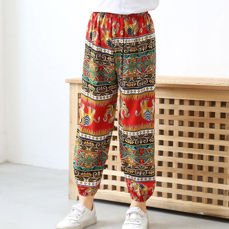 Quần thể thao bằng cotton mỏng thời trang Hàn Quốc cho bé