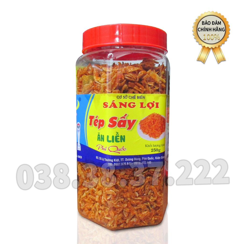 Tép sấy ăn liền PHÚ QUỐC SÁNG LỢI lọ 250g