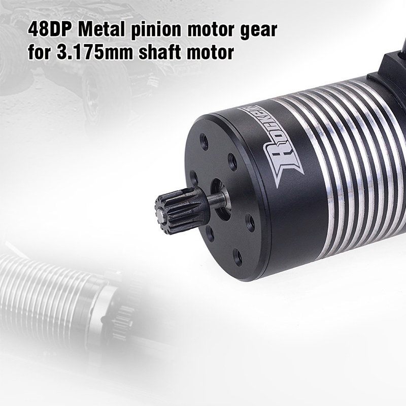 Bánh Răng Kim Loại Màu Đen 48DP 3.175mm 16T 17t 18T 19T 20T 22T 24T 25T Cho Mô Hình Xe 1 / 10 Rc