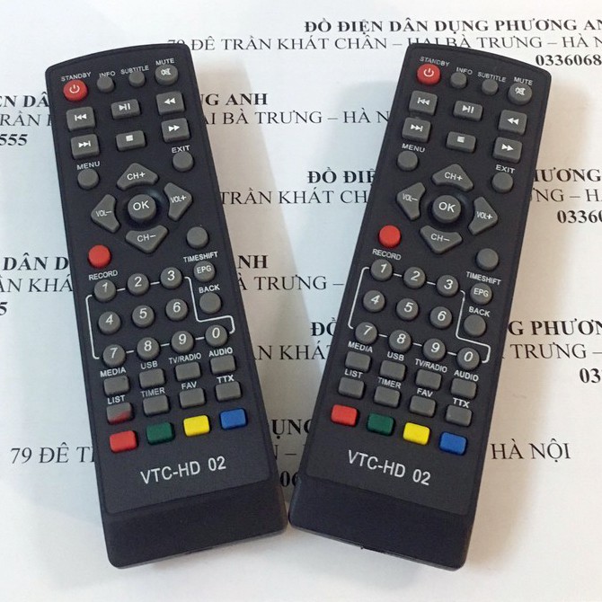 Điều khiển VTC-HD 02 cho đầu kỹ thuật số TvBox. (Mẫu số 3)