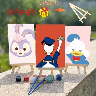 Bộ tranh vẽ màu sơn dầu thủ công họa tiết hoạt hình disney sáng tạo