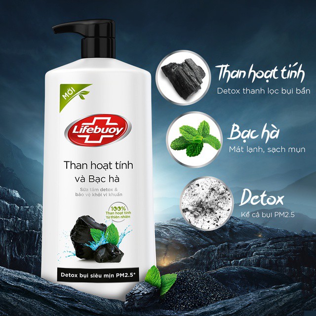 Sữa tắm Lifebuoy Detox và Bảo vệ khỏi vi khuẩn 850gr (Chai) | BigBuy360 - bigbuy360.vn