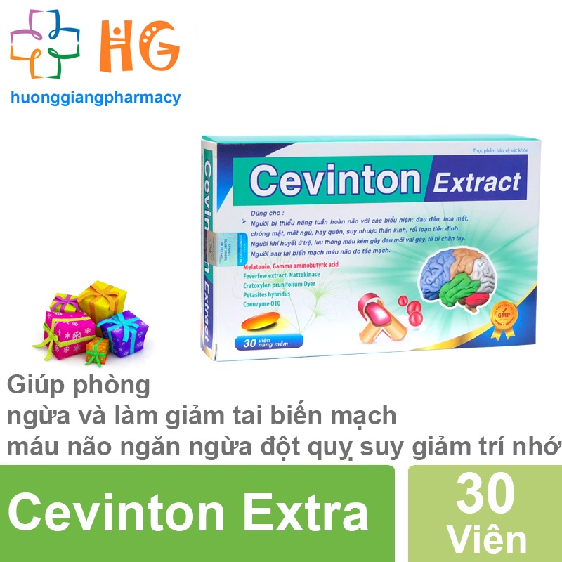 Hoạt huyết dưỡng não Cevinton Extra giảm tai biến mạch máu não ngăn ngừa đột quỵ suy giảm trí nhớ