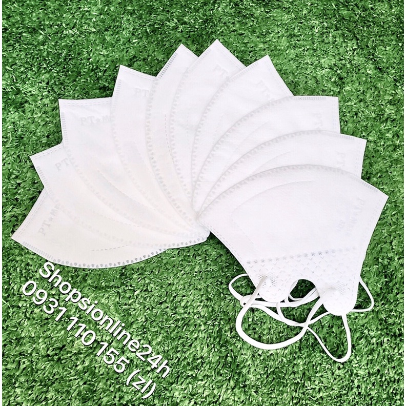 ✅ Hộp 10 cái khẩu trang 5D plus Pt mask Phương Tuyến giấy kháng khuẩn
