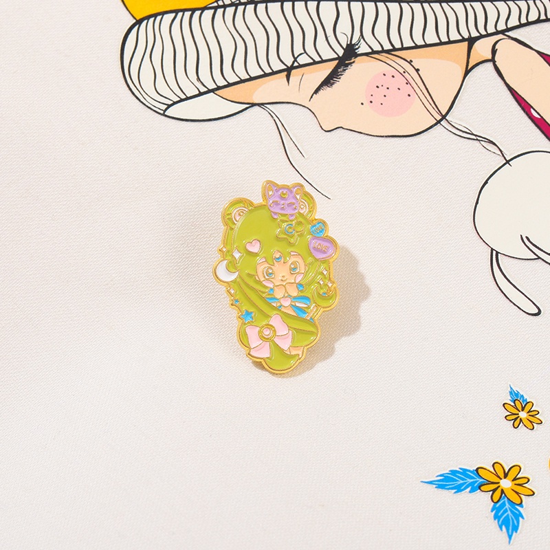 Ghim Cài Áo Hoạt Hình Thủy Thủ Mặt Trăng Tráng Men Thích Hợp Làm Quà Tặng Bạn Bè