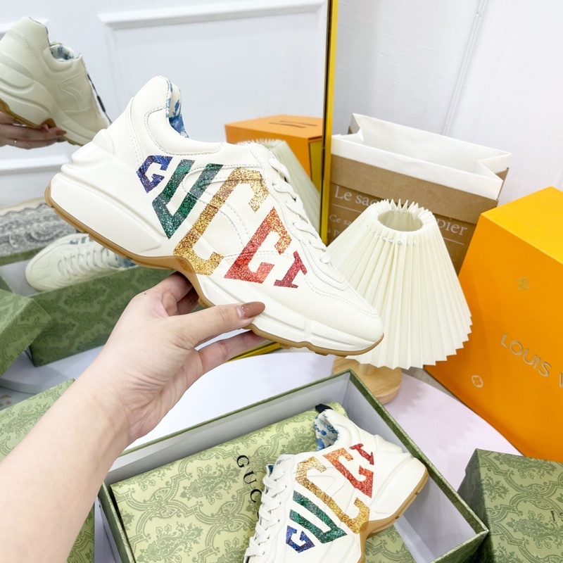 Giày thể thao sneaker gc chữ loang lót hoa vip fullbox