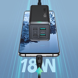 Sạc 4 cổng RAVPower 120W 2C2A GaN Tech RP PC146