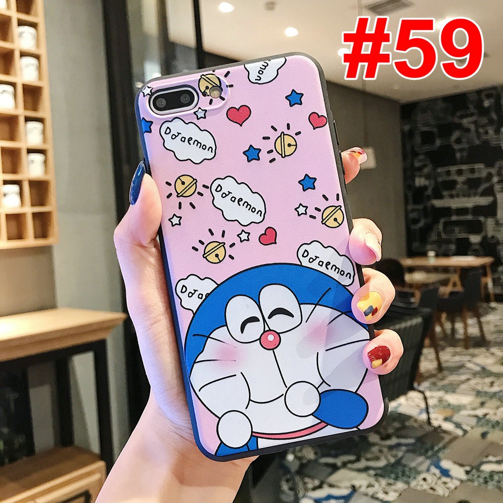 Ốp lưng mềm cho OPPO A53 A31 A91 A52 A92 A9 A5 2020 A5s A7 A3s A12 A12e Realme C15 6 5 5i 5s 3 C1 C2 C3 XT Reno2 F F11 F9 F7 F5 F3 A83 A71 F1s A57 A39 A37 Doraemon Soft Case