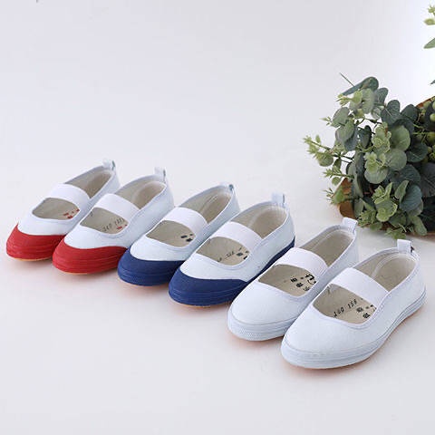 Lutai Chính Hãng Giày Canvas Múa Ba Lê Mũi Đỏ Xanh Dương Trắng Dành Cho Trẻ Mẫu Giáo