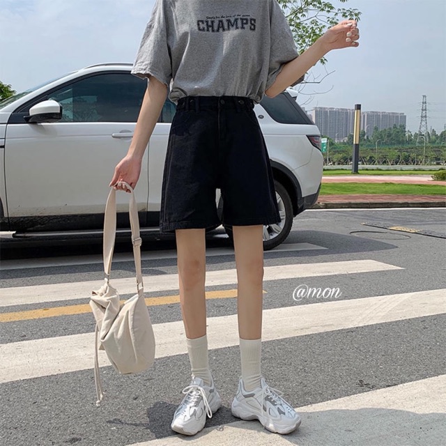 200514 QUẦN NGỐ BÒ NÚT EO - ĐEN - SIZE S,M,L,XL | BigBuy360 - bigbuy360.vn