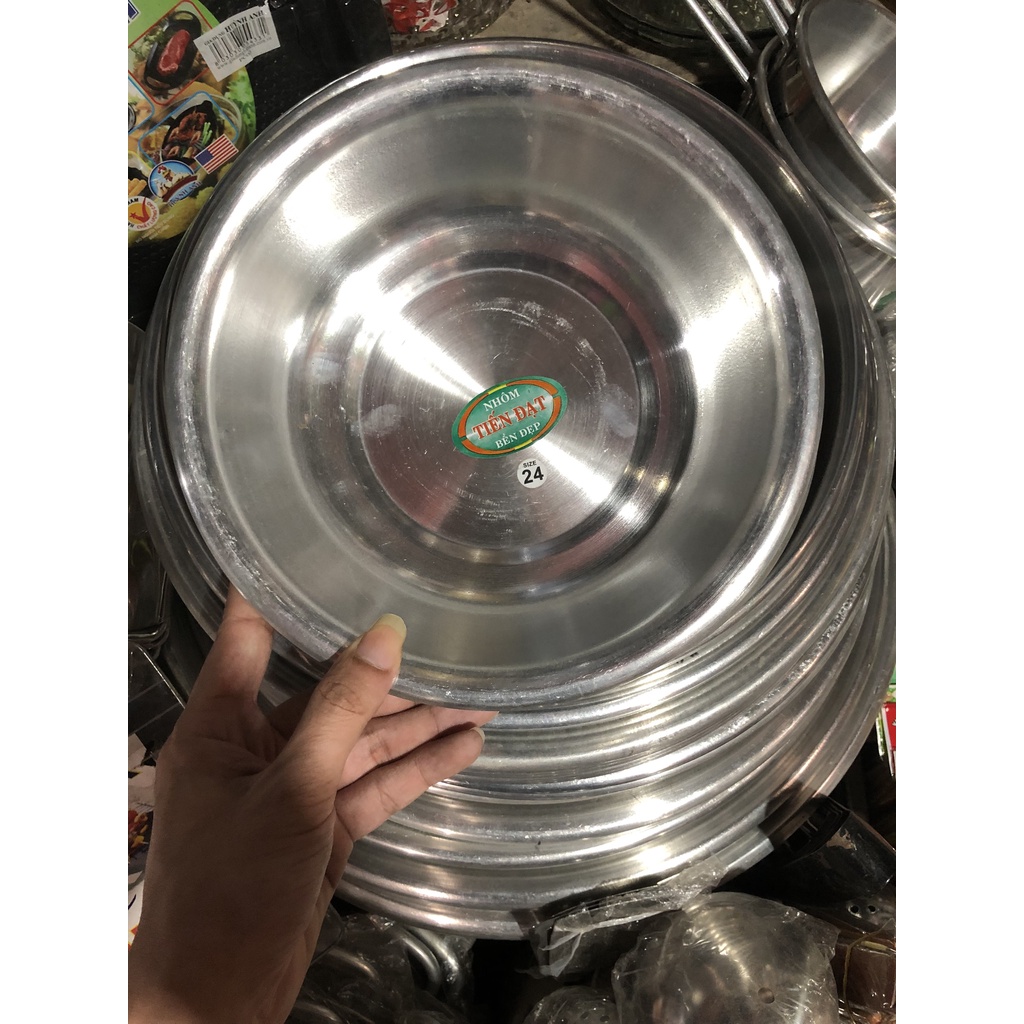 [Giá Sỉ] Thau Nhôm Chậu Nhôm Tiến Đạt đường kính 22 24 26 28 30 32 34 36cm