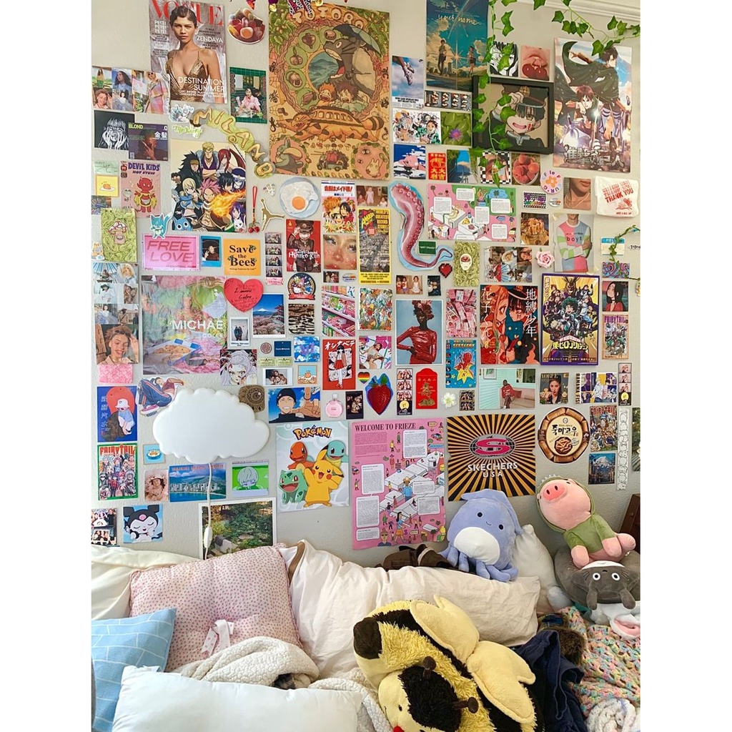 In Poster Decal Dán Tường, Có Keo Sẵn Theo Yêu Cầu.