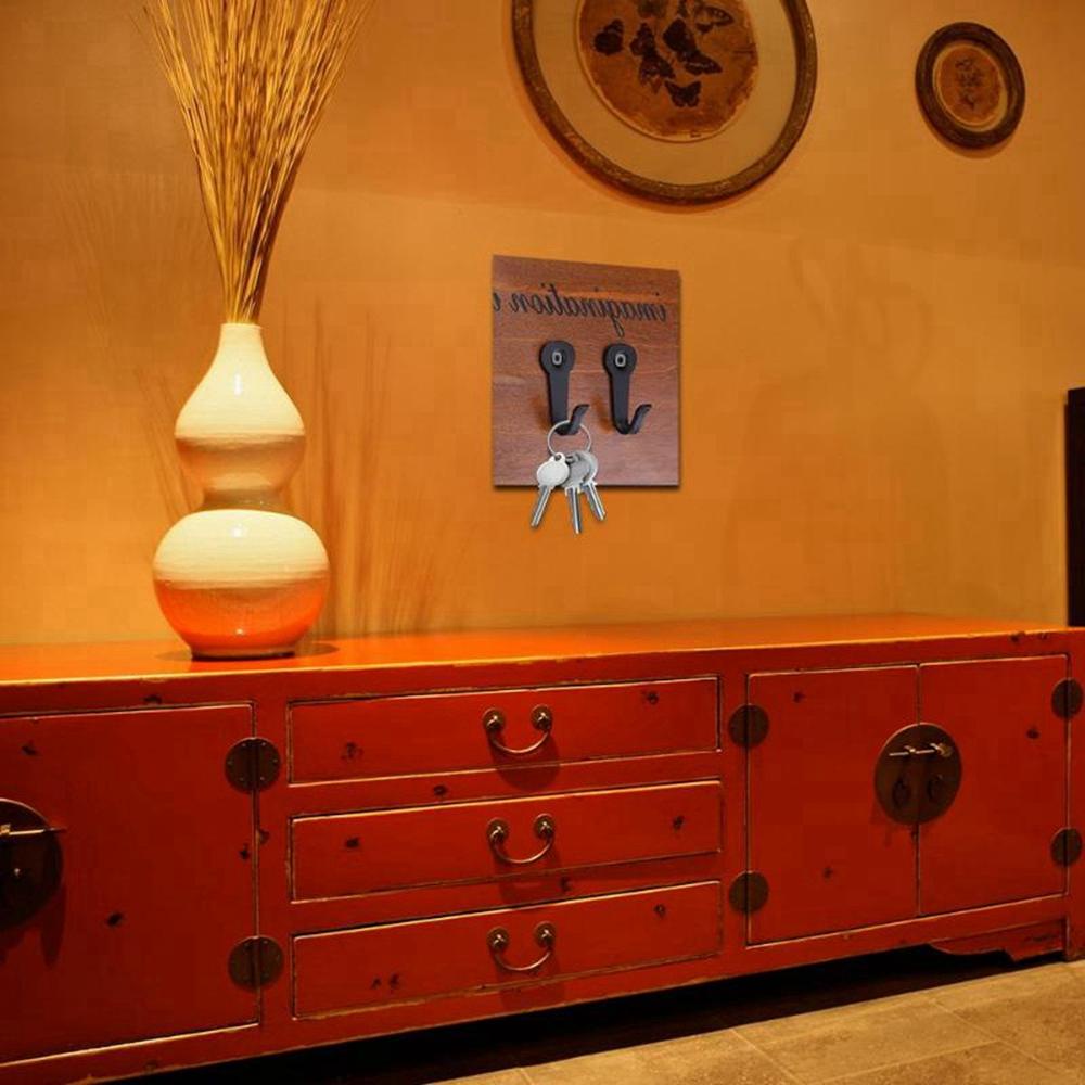 AROMA Set 10 Móc Sắt Treo Chìa Khóa Gắn Tường Trang Trí Đa Ứng Dụng