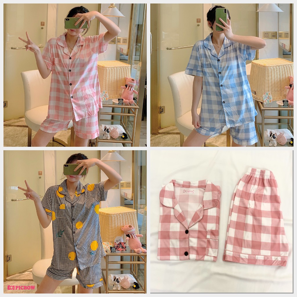 Pijama Cộc Mặc Nhà, Bộ Ngủ Nữ Nhiều Màu Họa Tiết Xinh Xắn CCCP09