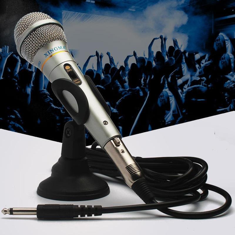 Micro Karaoke XINGMA AK-319, Micro Chuyên Nghiệp Có Dây, Micro Hát Karaoke Phòng Thu Chống Hú Cao Cấp