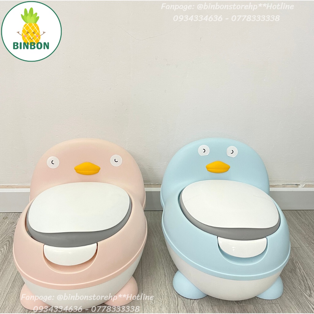 Bô vệ sinh dành cho trẻ em Bonhero TH-528, bô vệ sinh có đệm da