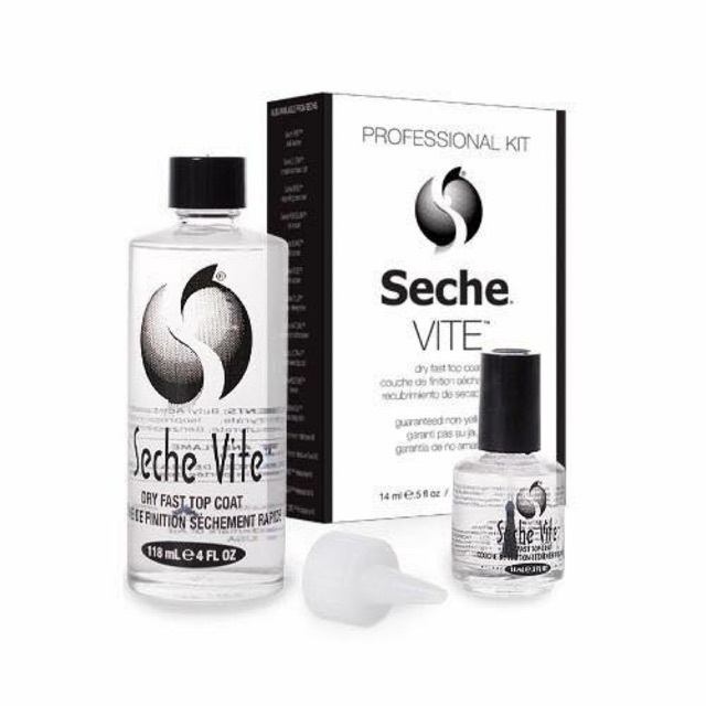 Sơn Bóng Nhanh Khô Seche (Set gồm 1 chai 118ml + 1 chai 14ml).