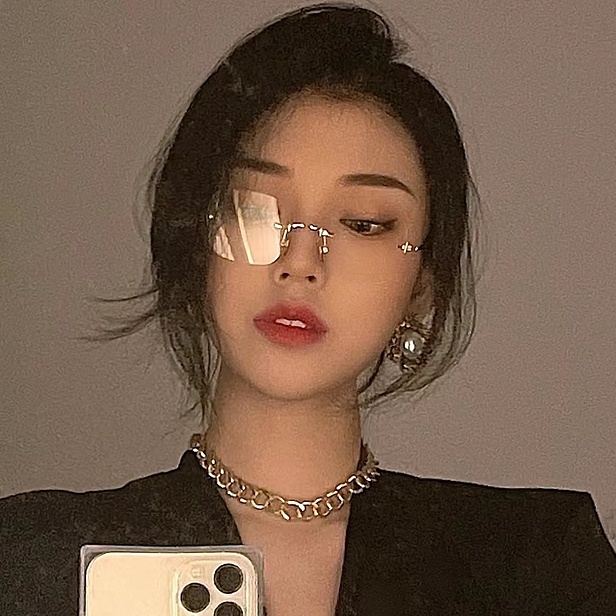 Mắt Kính Gọng Kim Loại Chống Bức Xạ Phong Cách Retro Hàn Quốc Cho Nam Nữ