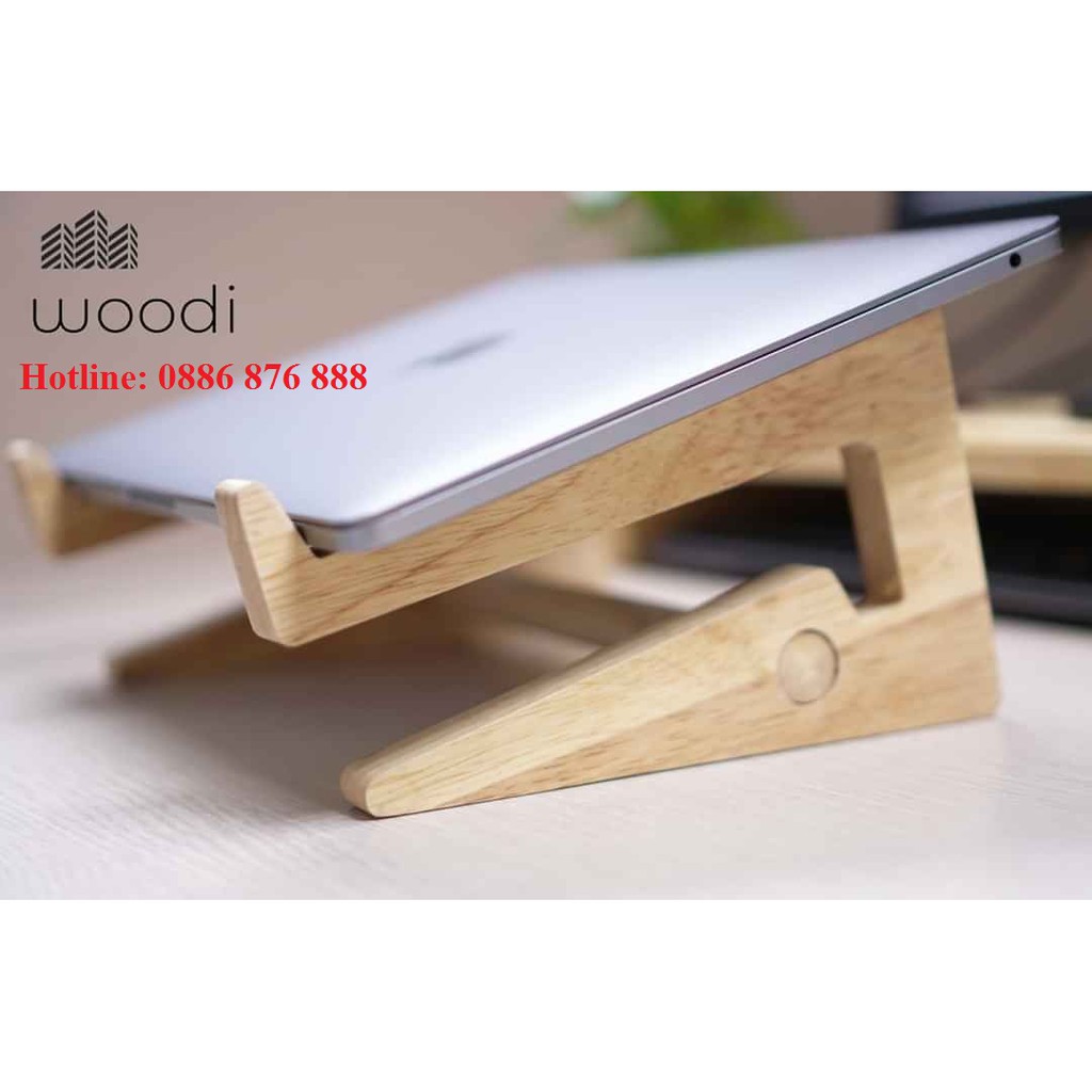 ❤️ Đế tản nhiệt kiêm giá đỡ K2 cho laptop, macbook bằng gỗ tự nhiên bền đẹp (Loại 2 tầng)