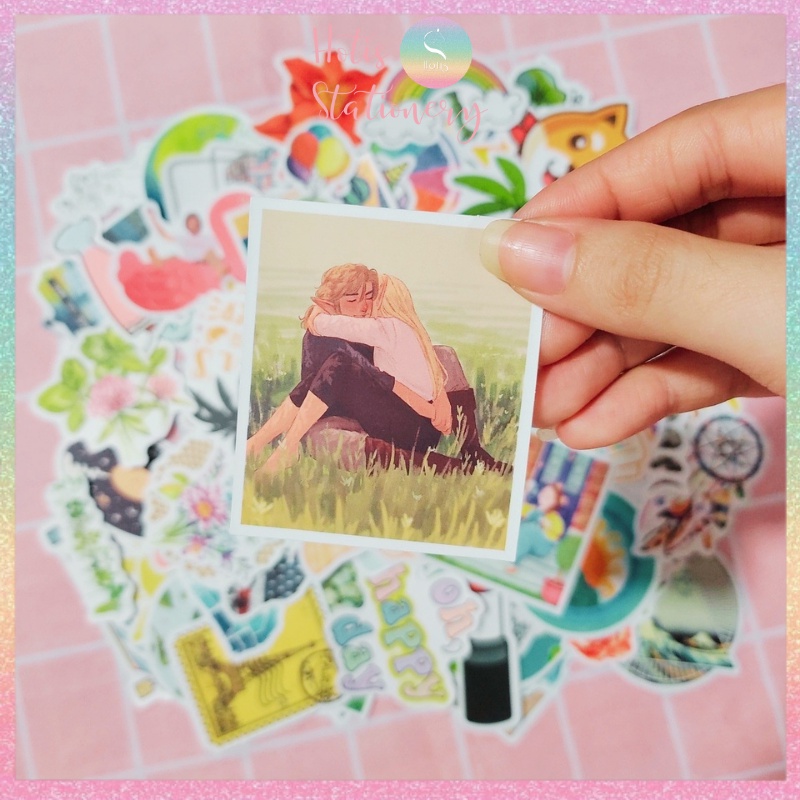 [HOTIS] [TÁCH SET] Set 200 STICKER INSTAGRAM cỡ lớn, nhãn dán cán màng PVC không thấm nước, dán được nhiều lần SK030