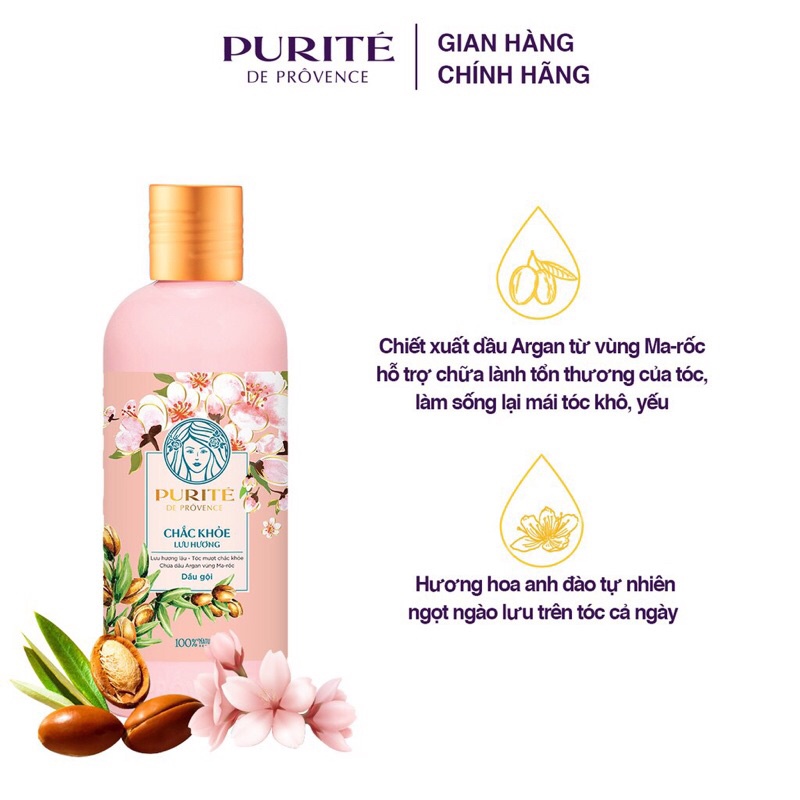 Dầu Gội Purite Chắc Khỏe Lưu Hương 180ml