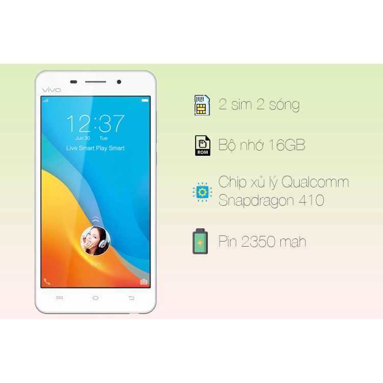 Điện thoại cảm ứng giá rẻ Vivo Y51 2SIM Chính Hãng/Sài 4G - Ram 2/16GB - Pin 2350 mAh